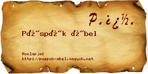 Püspök Ábel névjegykártya